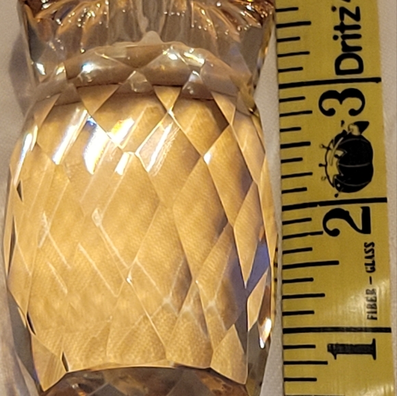 VINTAGE SIMON DESIGN AMBER SKIMMER CRYSTAL OWL - Picture 6 of 6